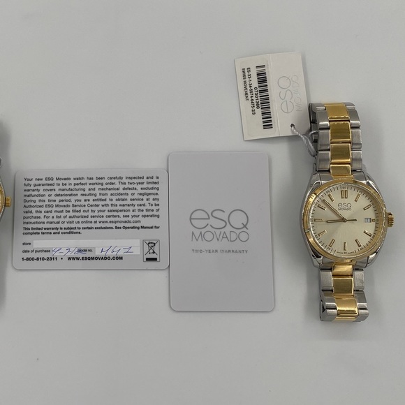 ESQ Movado Champagne Dial Two Tone Men's Watch - Picture 8 of 8